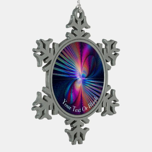 Strukturstörung Schneeflocken Zinn-Ornament (Links)