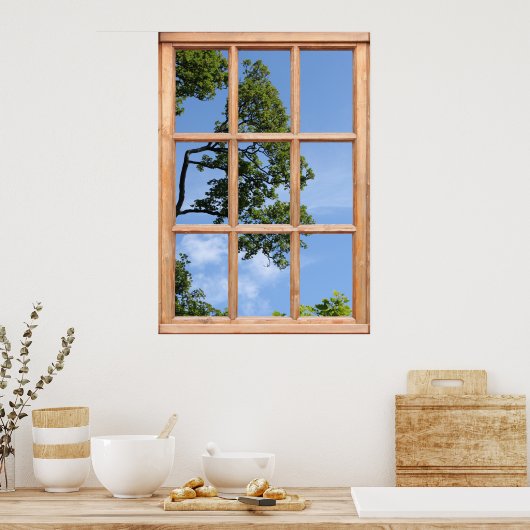 Strukturverzweigungsansicht aus einer FensterIllus Poster (Küche)