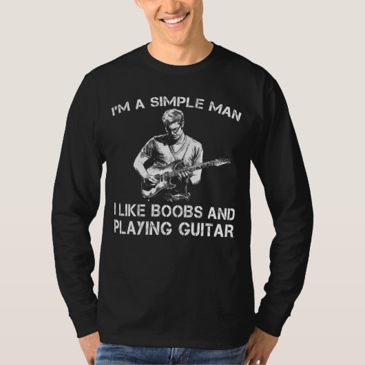 Strum in Style: Gitarrendesign für Musikliebhaber T-Shirt (Vorderseite)