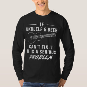 Strum, Sippe, Lächeln: Funny Ukulele und Bierlösun T-Shirt