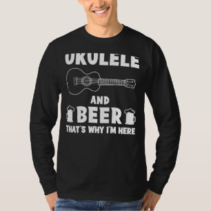Strum und Sippe mit Ukulele und Bier-T-Shirt   mus T-Shirt
