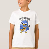 Strumming Bird Funny Animal Puff T-Shirt (Vorderseite)
