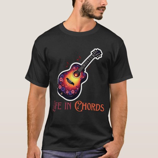 Strumming Vibes: Gitarre Inspiriert T - Shirt Coll (Vorderseite)