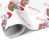 Strumpf Baby Goat Weihnachtswrapping Paper Geschenkpapier (Rolleneckpunkt)