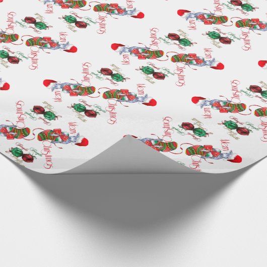 Strumpf Baby Goat Weihnachtswrapping Paper Geschenkpapier (Ecke)
