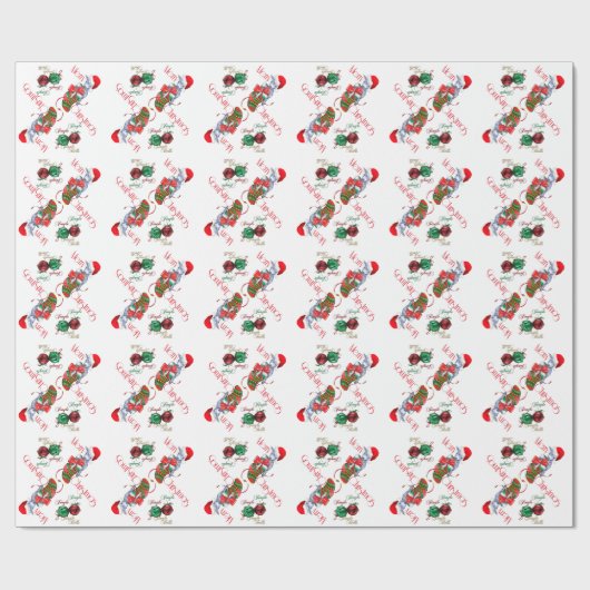 Strumpf Baby Goat Weihnachtswrapping Paper Geschenkpapier (Flach)