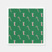 Strumpf & Candy Cane Pattern Napkins Serviette (Vorderseite)