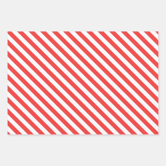 Strumpf Candy Cane Pattern Niedlicher Urlaub Weihn Geschenkpapier Set (Vorderseite 2)