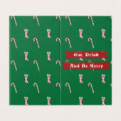 Strumpf & Candy Cane Weihnachtskarten (Außenseite Aufgefaltet)