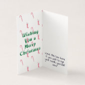 Strumpf & Candy Cane Weihnachtskarten (Innenseite)