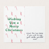 Strumpf & Candy Cane Weihnachtskarten (Innenseite Aufgefaltet)