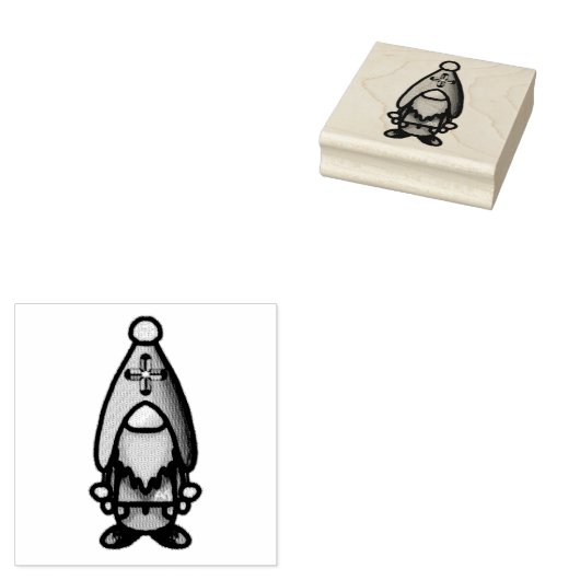 Strumpf Cap Gnome Briefmarke Gummistempel (Stempel)