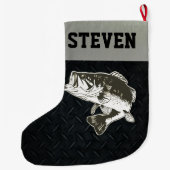 Strumpf der Bass-Fischen-Männer Weihnachts Großer Weihnachtsstrumpf (Rückseite)