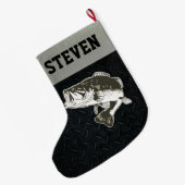 Strumpf der Bass-Fischen-Männer Weihnachts Großer Weihnachtsstrumpf (Rückseite (Hängend))