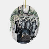 Strumpf der Familie Personalisiert Weihnachten Keramik Ornament (Rechts)