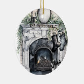Strumpf der Familie Personalisiert Weihnachten Keramik Ornament (Rechts)