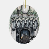 Strumpf der Familie Personalisiert Weihnachten Keramik Ornament (Rechts)