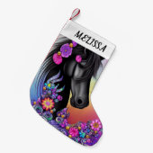 Strumpf DER HORSE CHRISTMAS / PERSONALISIERT Kleiner Weihnachtsstrumpf (Vorderansicht (hängend))