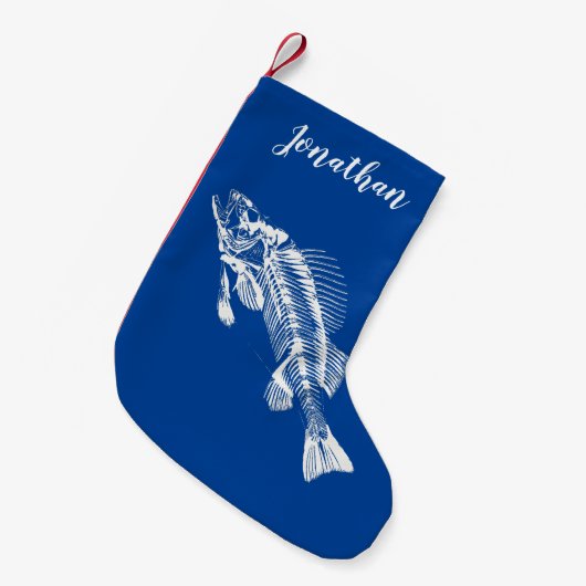 Strumpf der personalisierten Fischknochen Kleiner Weihnachtsstrumpf (Vorderansicht (hängend))
