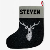 Strumpf der Rotwild-Jagd-Männer Weihnachts Großer Weihnachtsstrumpf (Rückseite)