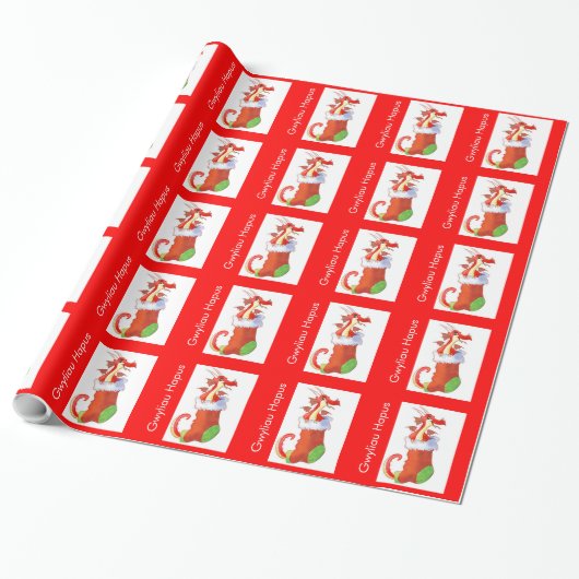 Strumpf-Drache-Geschenk-Verpackung Geschenkpapier (Ungerollt)