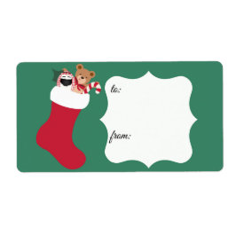 Strumpf Ei zu und von Geschenketiketten