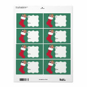 Strumpf Ei zu und von Geschenketiketten (Vorne)