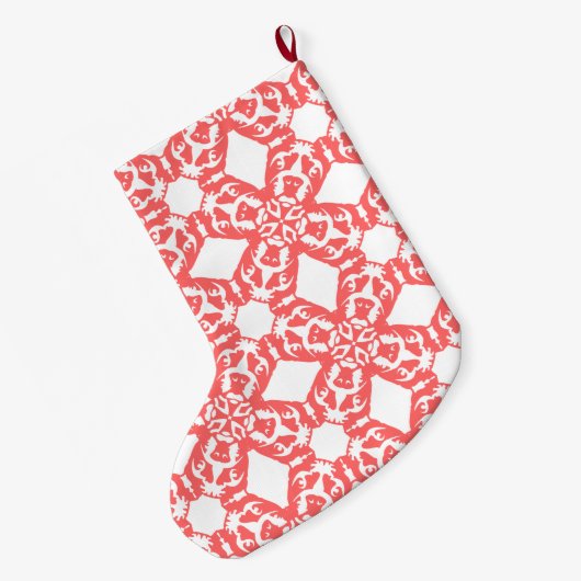 Strumpf French Bulldog Pattern Großer Weihnachtsstrumpf (Rückseite (Hängend))