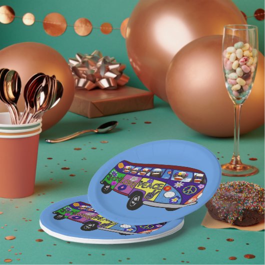 Strumpf Geld Frieden Bus Kuchen Teller (Multi)