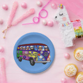 Strumpf Geld Frieden Bus Kuchen Teller (Party)