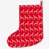 Strumpf Great Dane Pattern Großer Weihnachtsstrumpf (Rückseite)