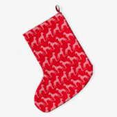 Strumpf Great Dane Pattern Großer Weihnachtsstrumpf (Rückseite (Hängend))