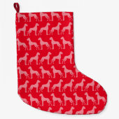 Strumpf Great Dane Pattern Großer Weihnachtsstrumpf (Vorderseite)
