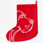 Strumpf Great Dane Pattern Großer Weihnachtsstrumpf (Rückseite)