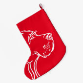 Strumpf Great Dane Pattern Großer Weihnachtsstrumpf (Rückseite (Hängend))