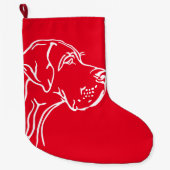 Strumpf Great Dane Pattern Großer Weihnachtsstrumpf (Vorderseite)