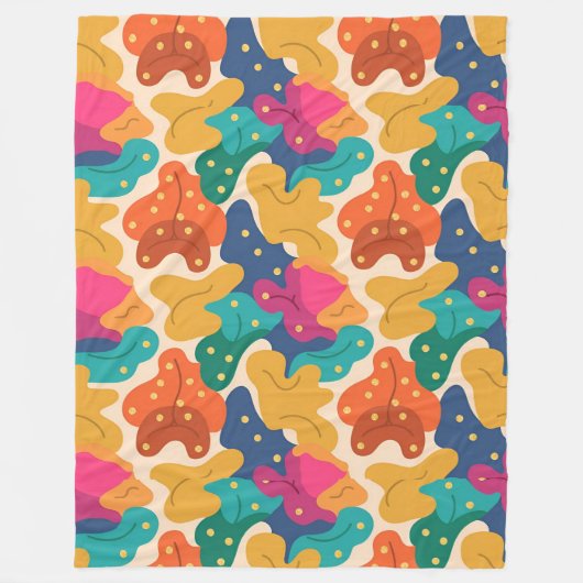 Strumpf Halloween-Herbstlaube Nahtloses Muster Fleecedecke (Vorderseite)