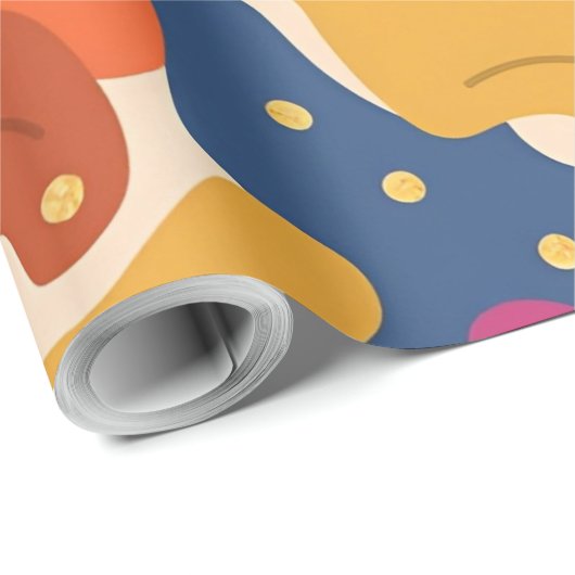 Strumpf Halloween-Herbstlaube Nahtloses Muster Geschenkpapier (Rolleneckpunkt)