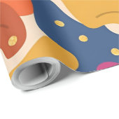 Strumpf Halloween-Herbstlaube Nahtloses Muster Geschenkpapier (Rolleneckpunkt)