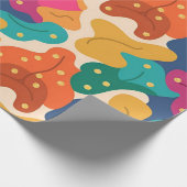 Strumpf Halloween-Herbstlaube Nahtloses Muster Geschenkpapier (Ecke)