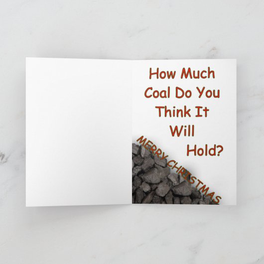 Strumpf/Kohle Feiertagskarte (Innenseite)