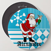 Strumpf-Namen-Umbau-Knöpfe Weihnachtsmanns Button (Vorne & Hinten)