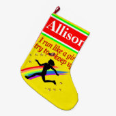 STRUMPF personalisiert SCHNELLER AUSFÜHRENDER CHRI Großer Weihnachtsstrumpf (Vorderansicht (hängend))