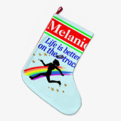 STRUMPF PERSONALISIERTER BLUE-TRACK- UND FELDCHRIS GROßER WEIHNACHTSSTRUMPF (Vorderansicht (hängend))