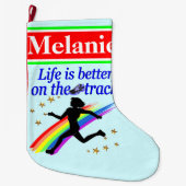 STRUMPF PERSONALISIERTER BLUE-TRACK- UND FELDCHRIS GROßER WEIHNACHTSSTRUMPF (Vorderseite)