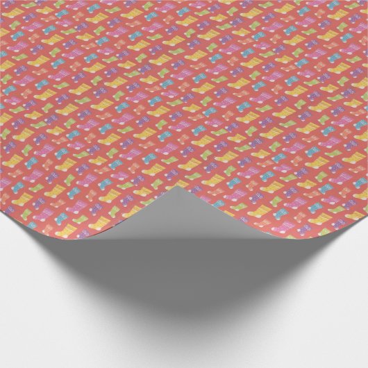 Strumpf rot geschenkpapier (Ecke)
