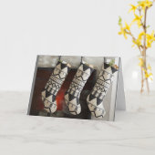 "STRUMPF SIND HUNG & CHRISTMAS IST IN DER NÄHE" KARTE (Gelbe Blume)