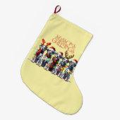 STRUMPF STYLEDBYTRREAL FÜR SAISON-DALMATINER GROßER WEIHNACHTSSTRUMPF (Vorderansicht (hängend))