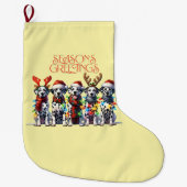 STRUMPF STYLEDBYTRREAL FÜR SAISON-DALMATINER GROßER WEIHNACHTSSTRUMPF (Vorderseite)