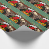 Strumpf über Kamin Geschenkpapier (Ecke)